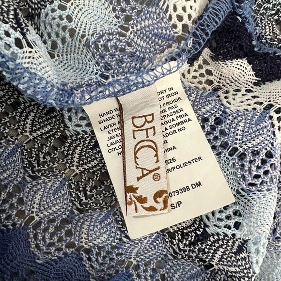 BECCA Blue and Gray Chevron Swim Coverup - Picture 9 of 11